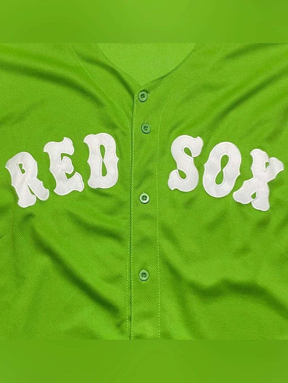 Majestic Boston Red Sox Dustin Pedroia St. Patrick’s Day Green Baseball Jersey - Picture 4 of 11